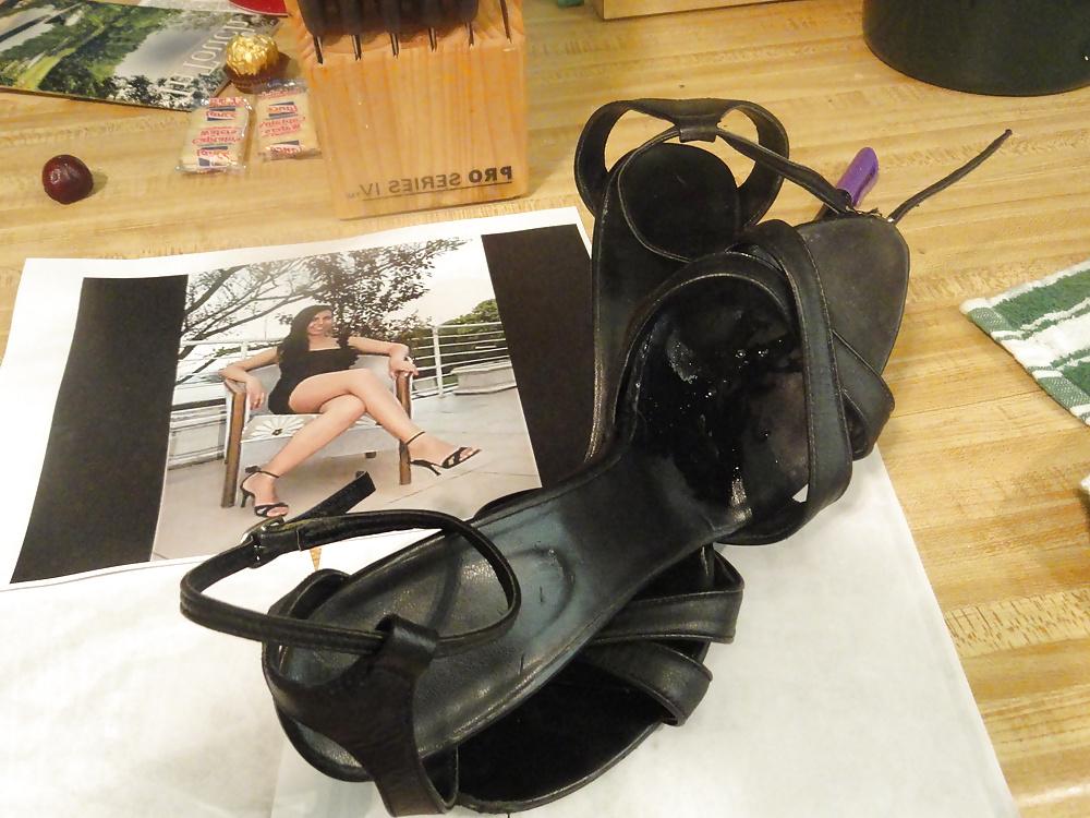 25P 26 year old Beauty's black strappy heels from college 