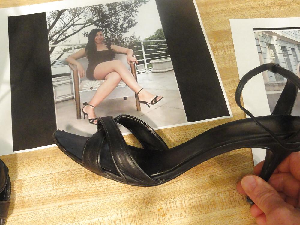 25P 26 year old Beauty's black strappy heels from college 