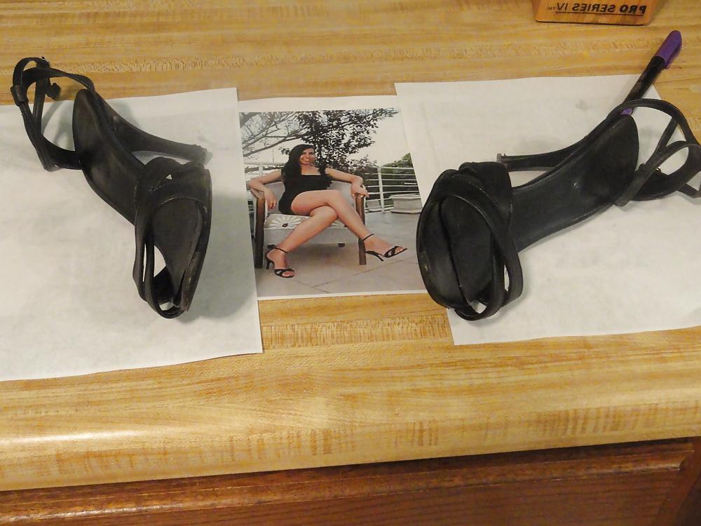 25P 26 year old Beauty's black strappy heels from college 