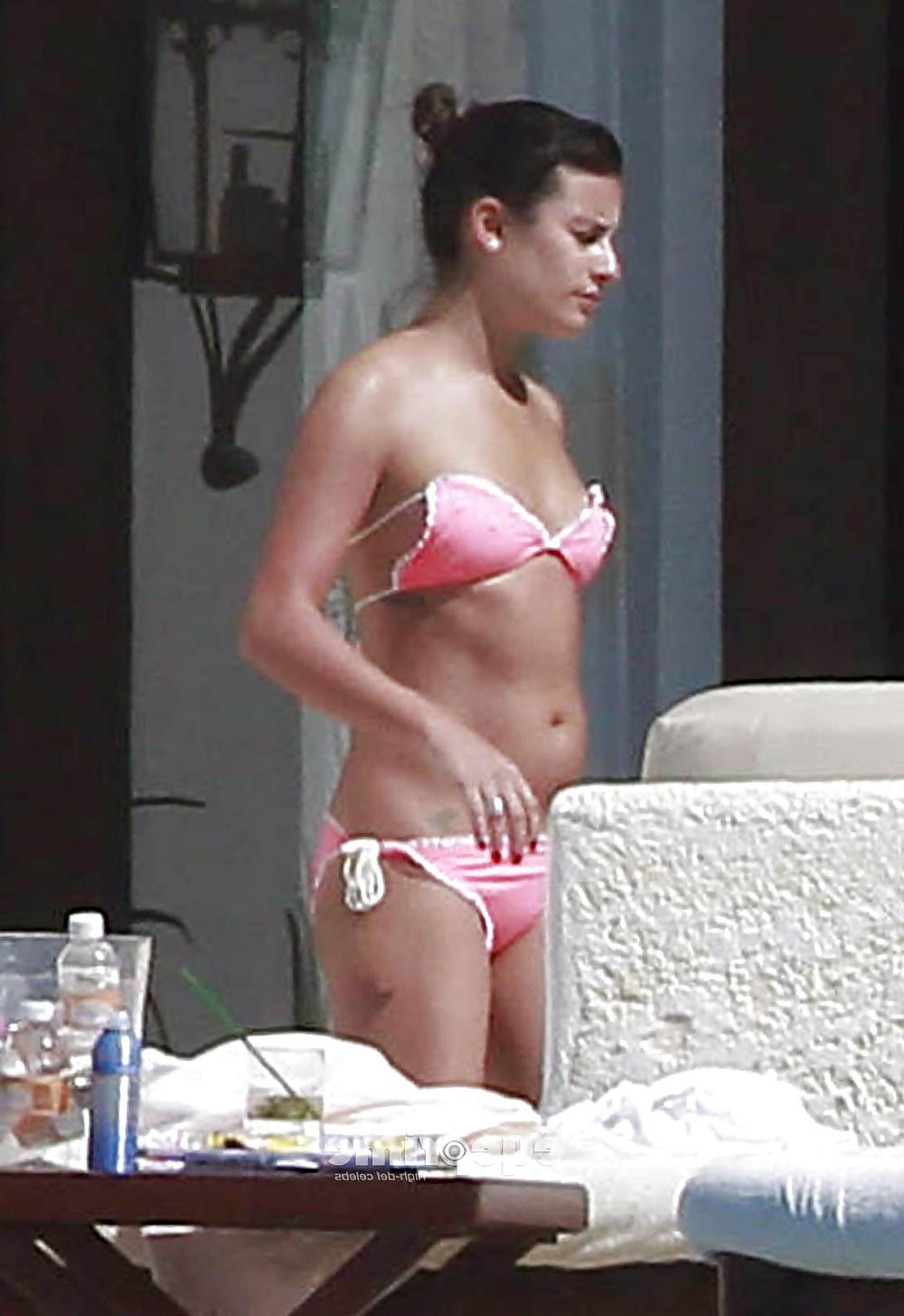 25P Lea Michele Bikini Compilation 