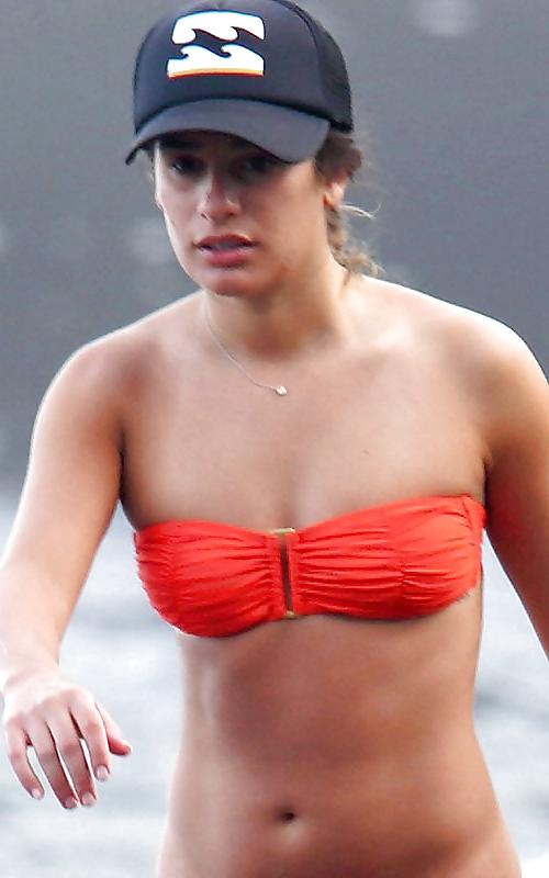 25P Lea Michele Bikini Compilation 