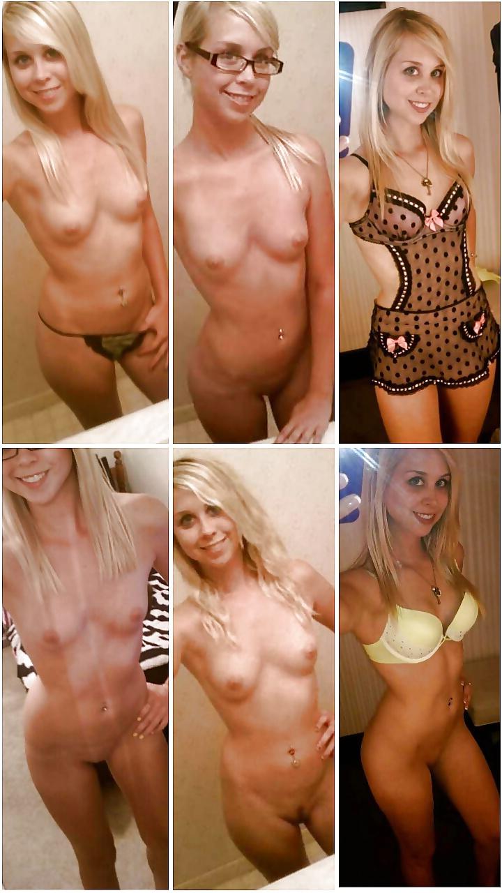 4P Teen selfies dressed and undressed 9