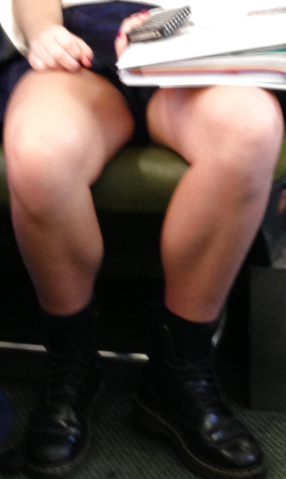 9P Sultry Blonde Girl Upskirted On The Train