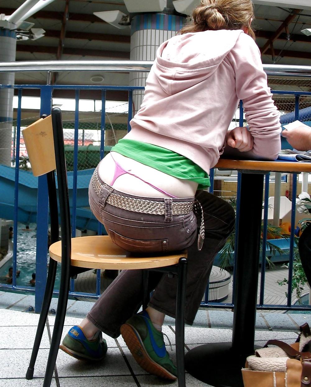25P Visible thong line see thru