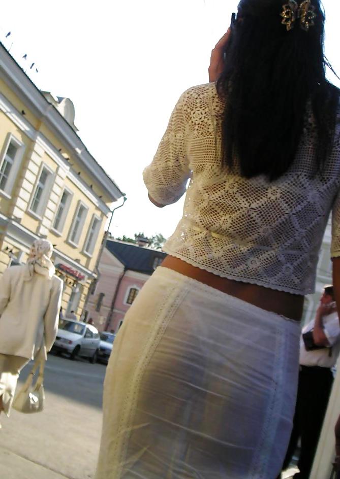 25P Visible thong line see thru