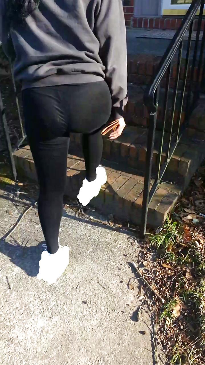 11P Wife's ass in spandex (see through)
