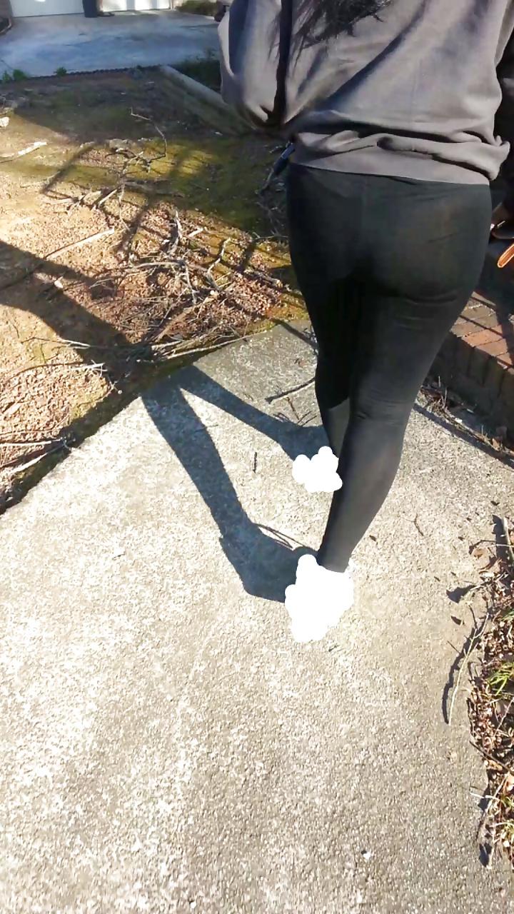 11P Wife's ass in spandex (see through)