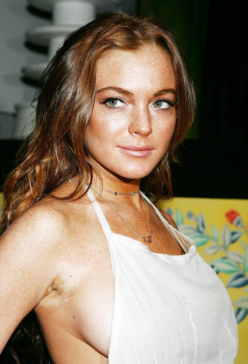 5P Lindsay Lohan ... Beautiful White See Through