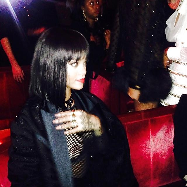 5P Rihanna With see-through Top