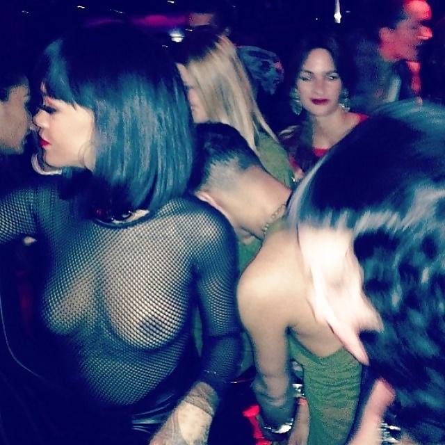 5P Rihanna With see-through Top