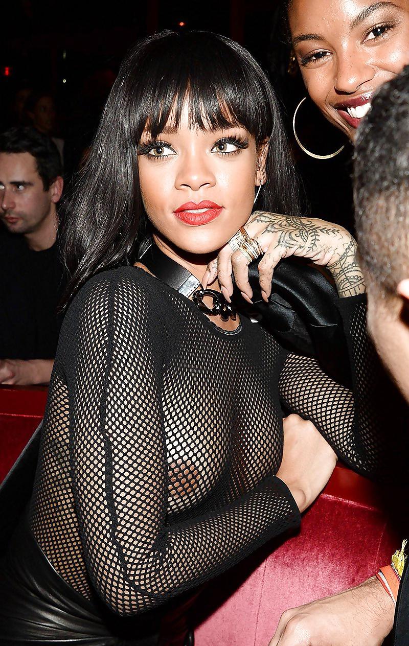 5P Rihanna With see-through Top