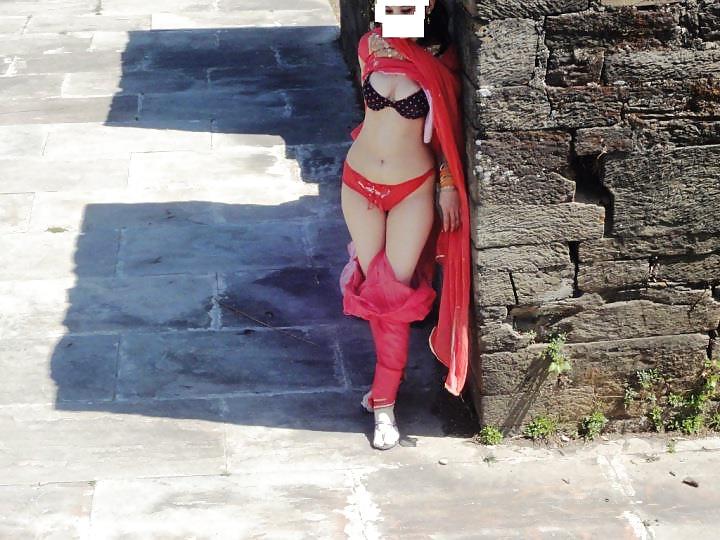 14P Desi women showing off outdoors