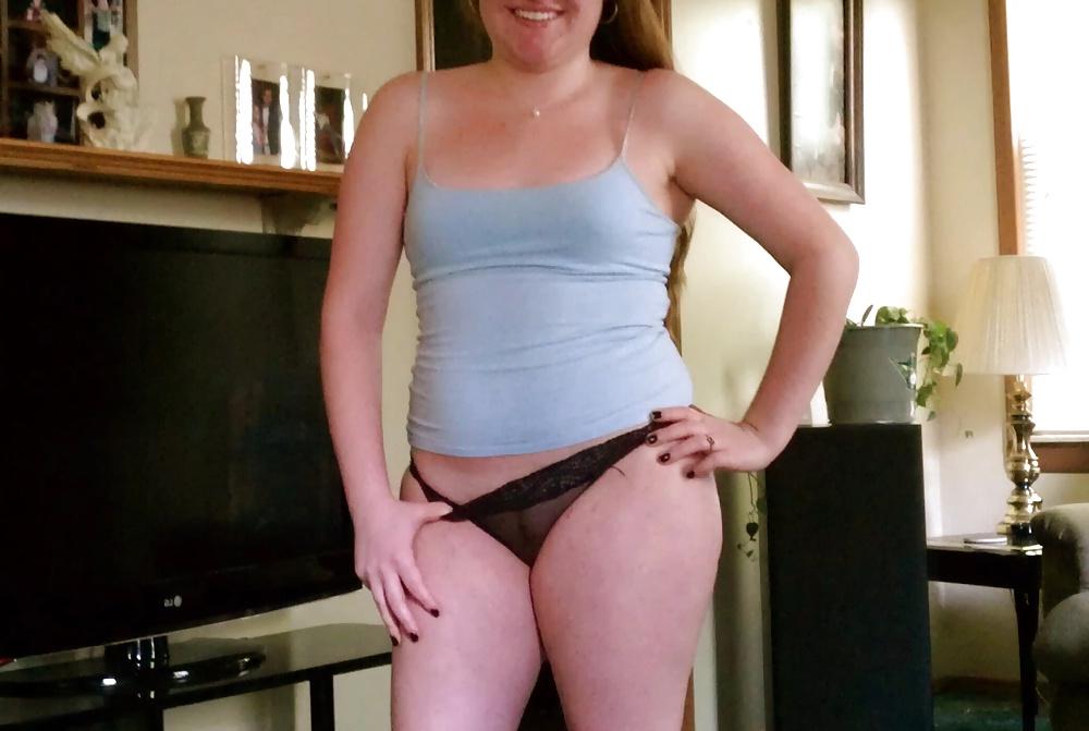 12P Teen gf's ass pussy in see thru panties
