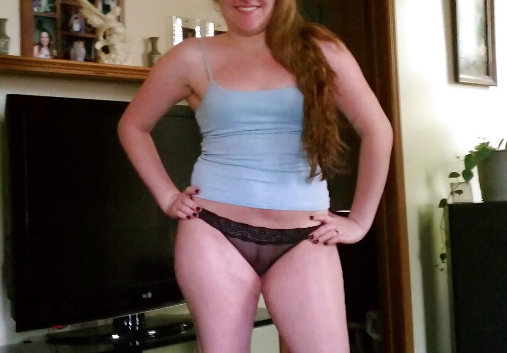 12P Teen gf's ass pussy in see thru panties