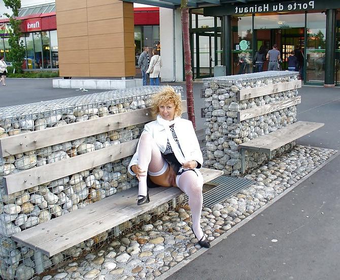 25P Sluts upskirt and nude on benches