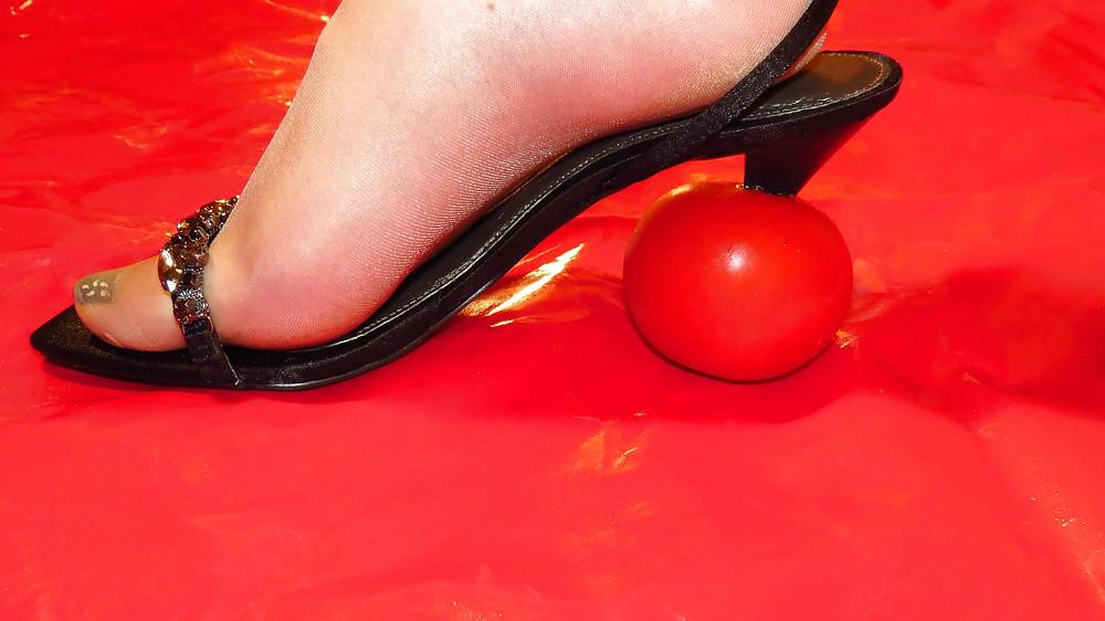 25P Food Crush in Nylons and Shoes