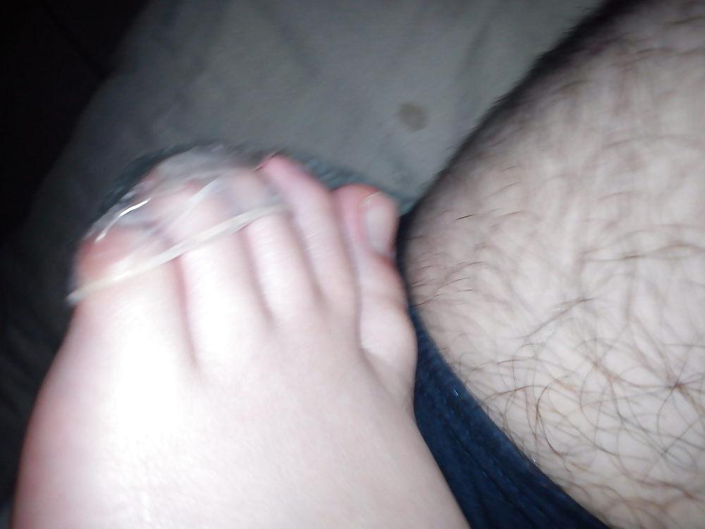 22P Used condom and exgf's feet