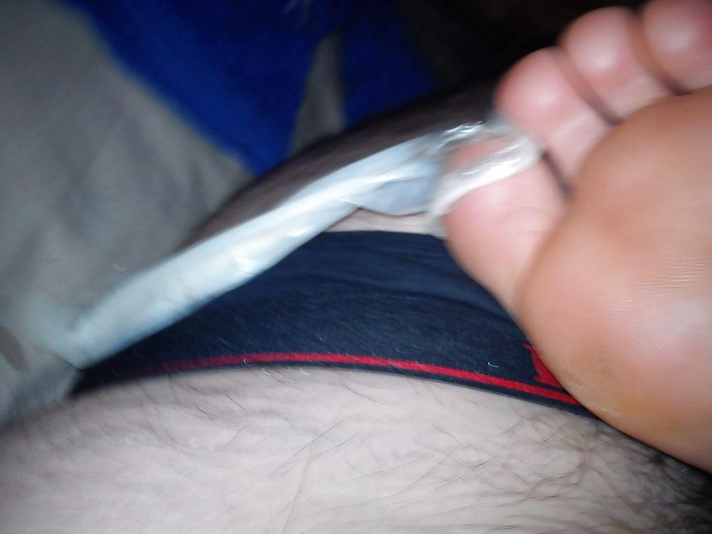 22P Used condom and exgf's feet
