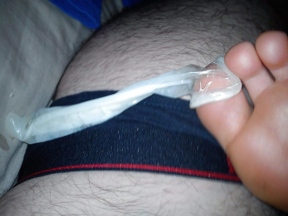 22P Used condom and exgf's feet