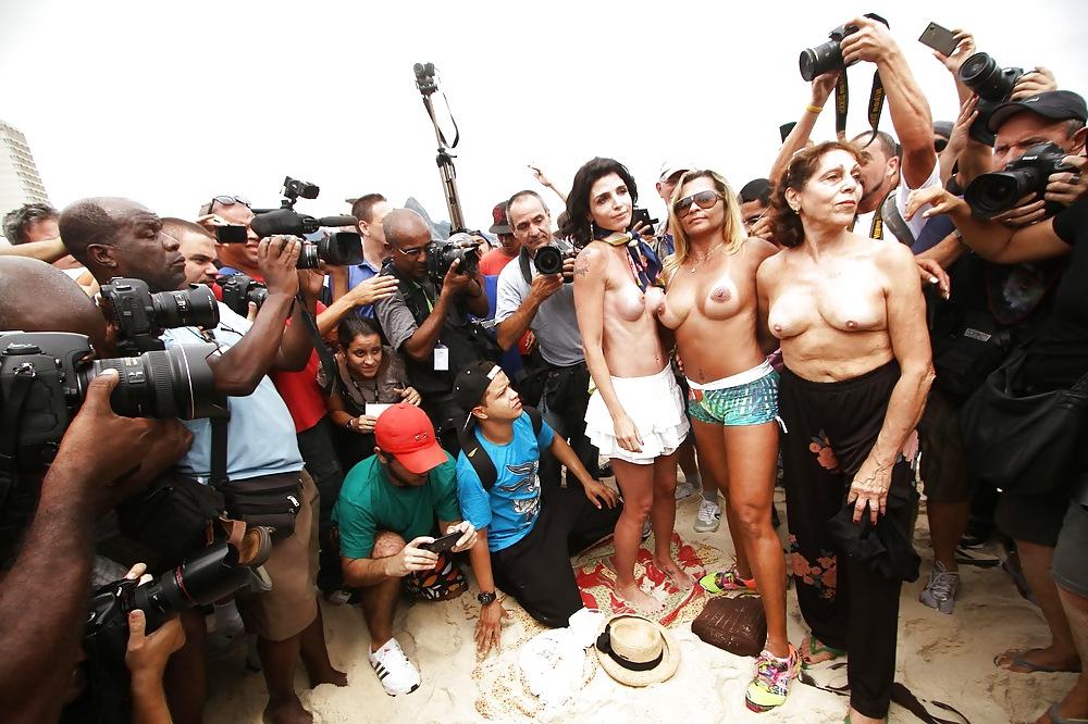 15P Topless Protest at the beach