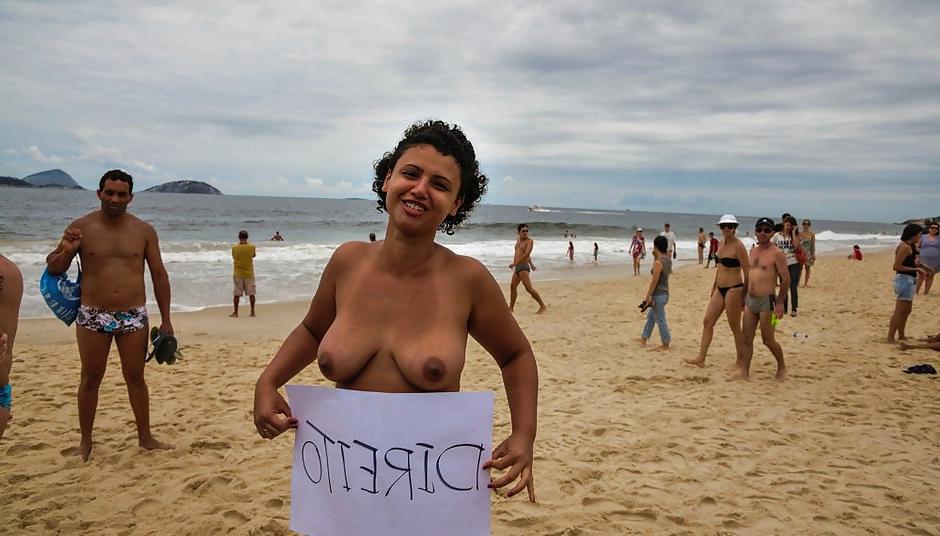 15P Topless Protest at the beach