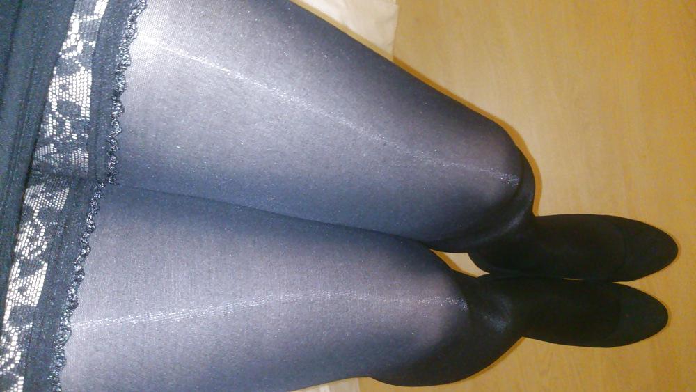 12P Black stockings with leg and foot close ups