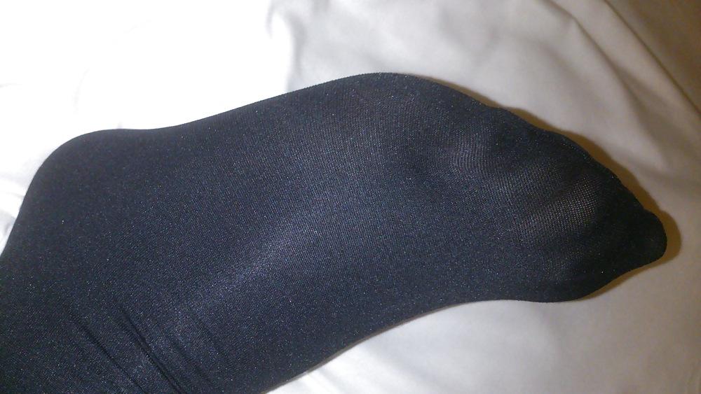 12P Black stockings with leg and foot close ups