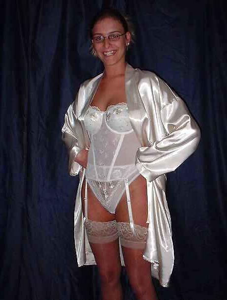 8P Self - white basque and stockings