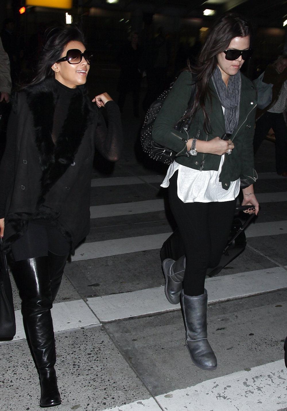 11P Kim Kardashian See-Through Candids at JFK Airport
