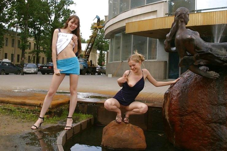 15P Two Young Teens Naked On Street,By Blondelover.