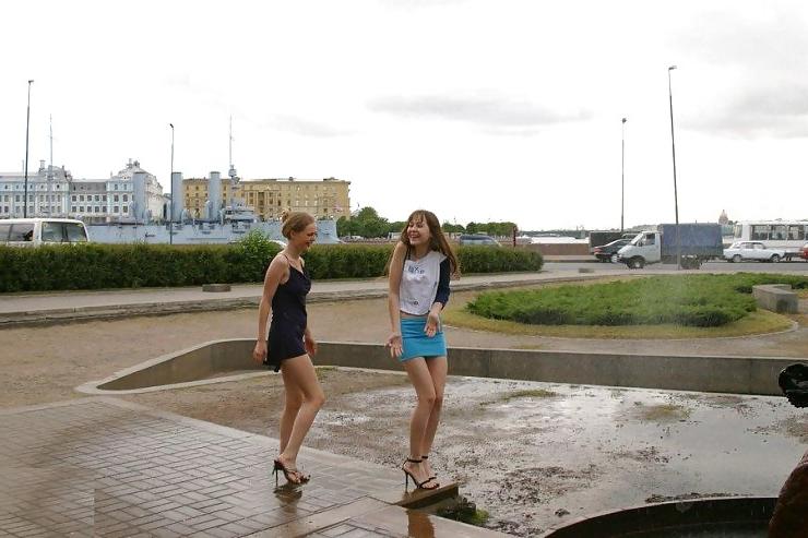15P Two Young Teens Naked On Street,By Blondelover.