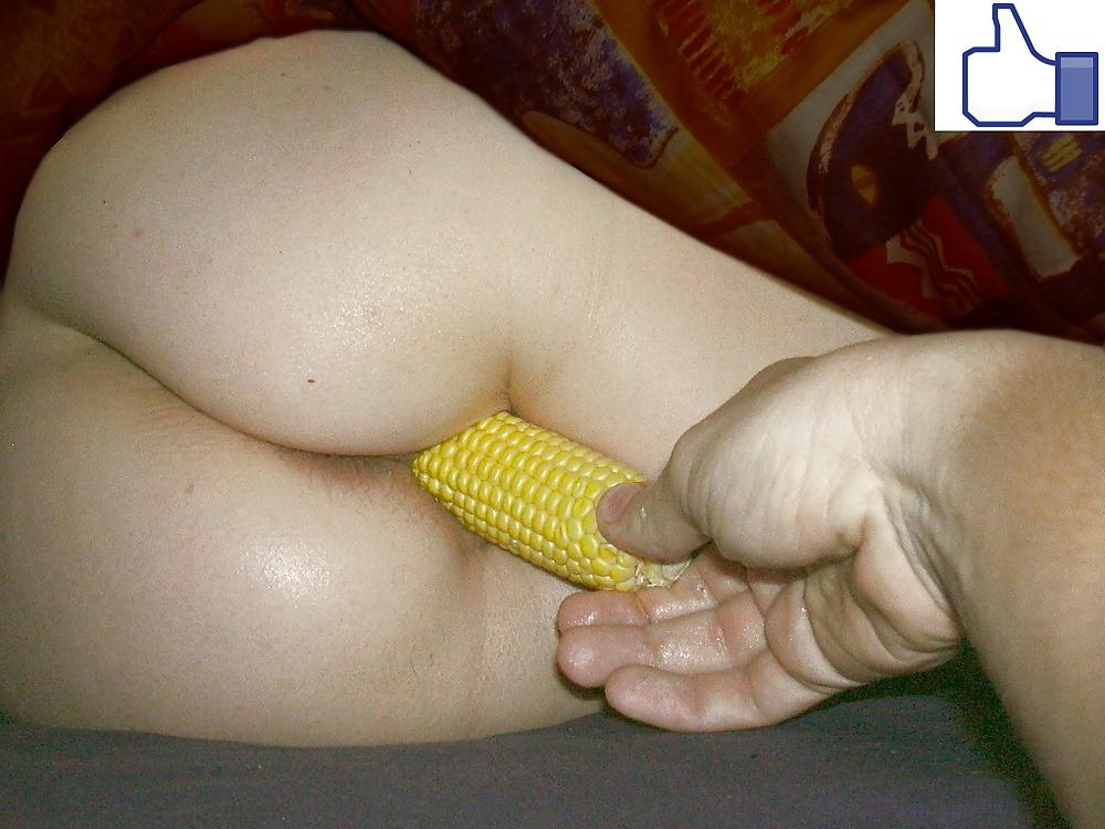 5P Shy girl must suffer penetration with a corn cob