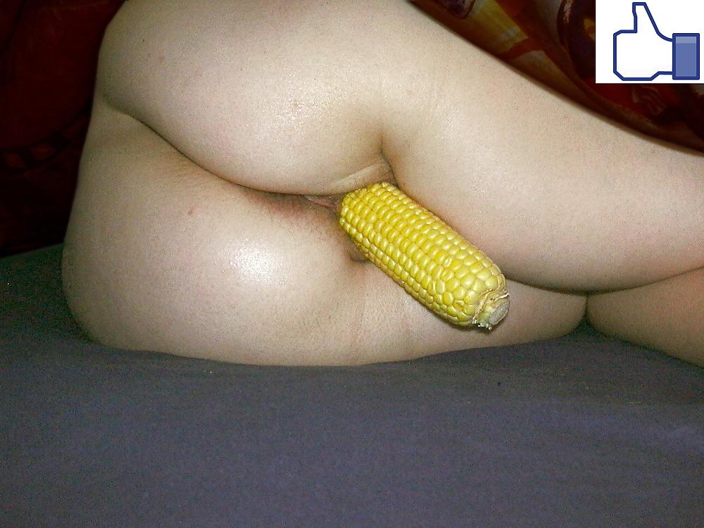 5P Shy girl must suffer penetration with a corn cob