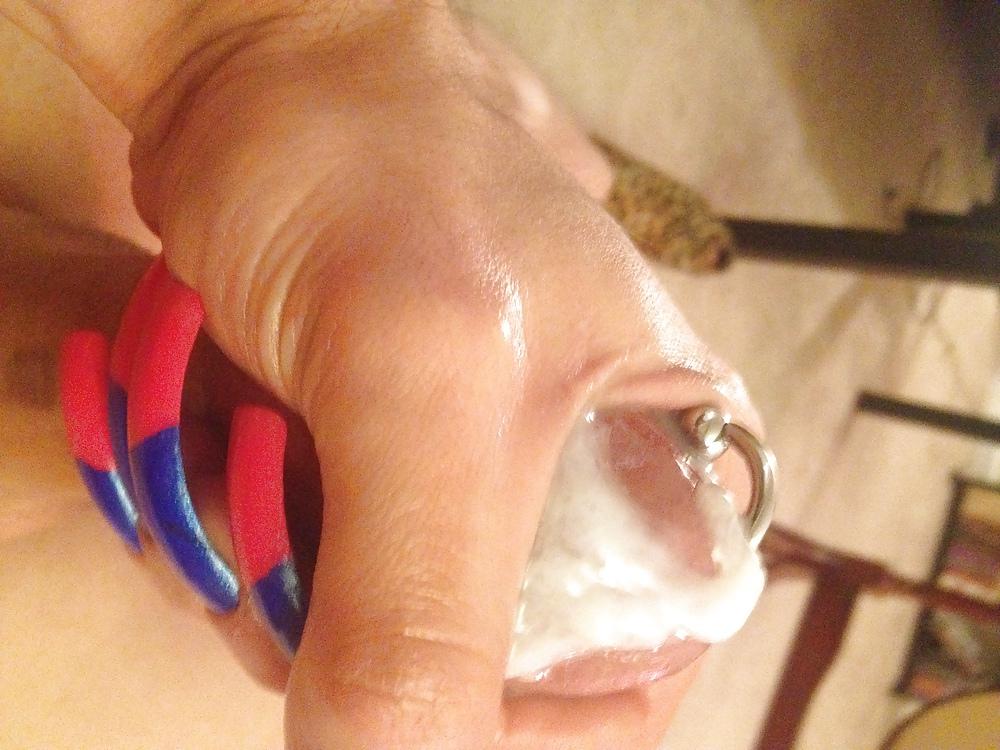 22P Long nails, pierced cock, transsexual