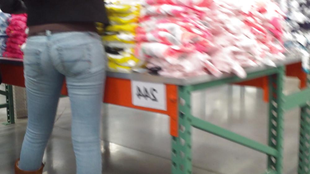 15P Nice sexy teen ass & butt in tight blue jeans 