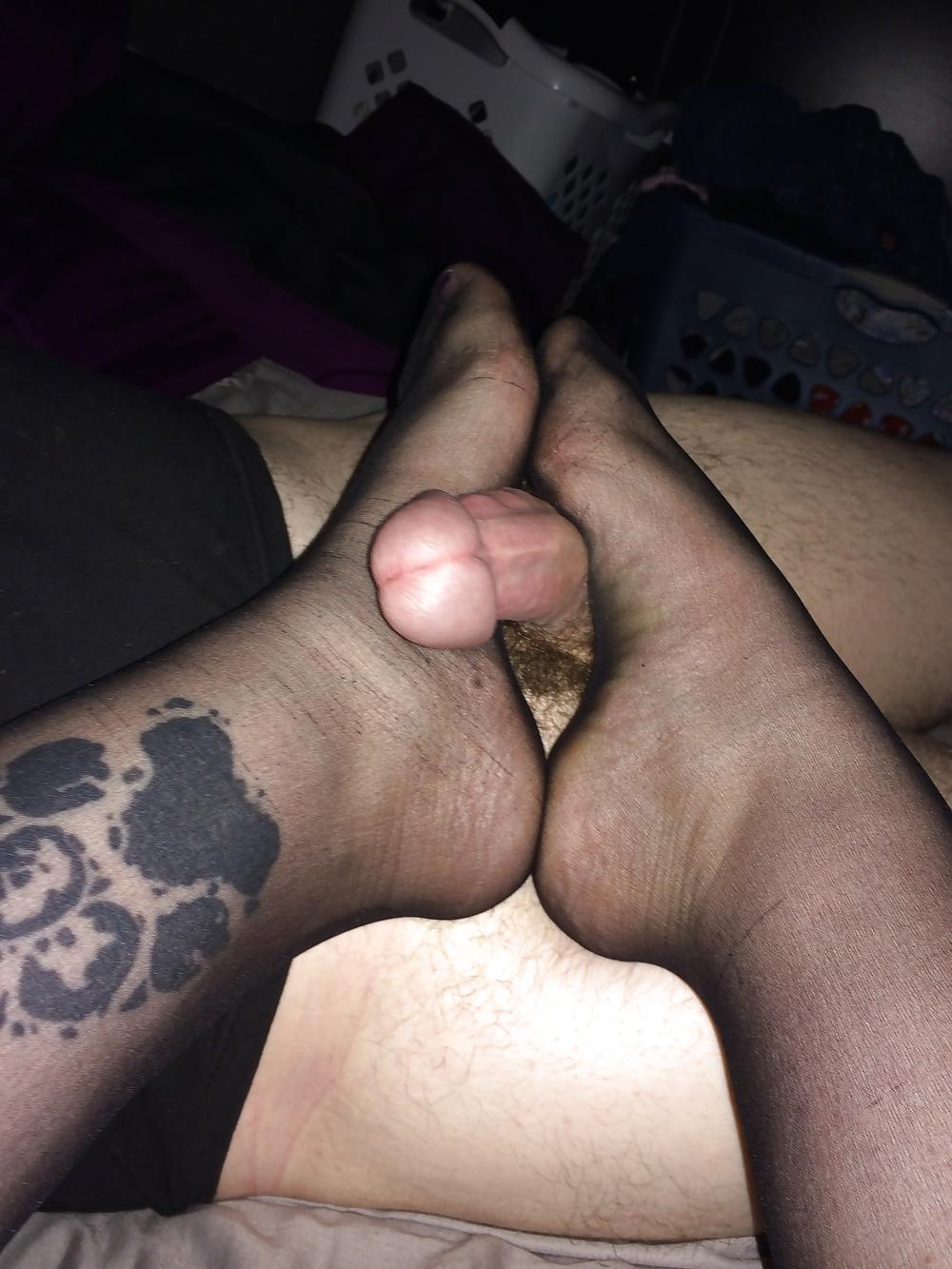 11P Wife's feet on her friend's cock