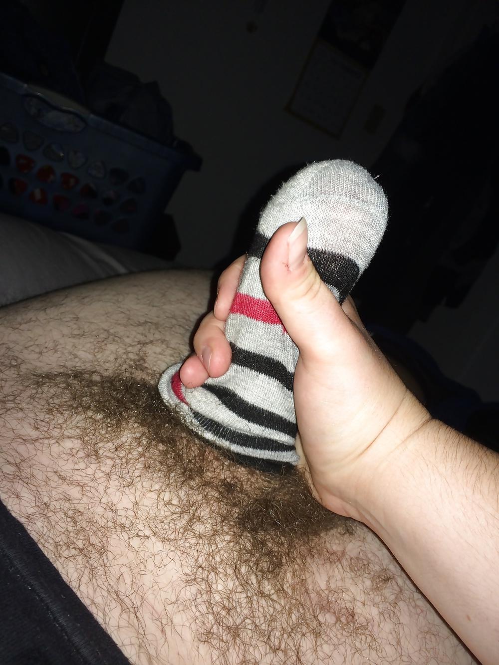 11P Wife's feet on her friend's cock