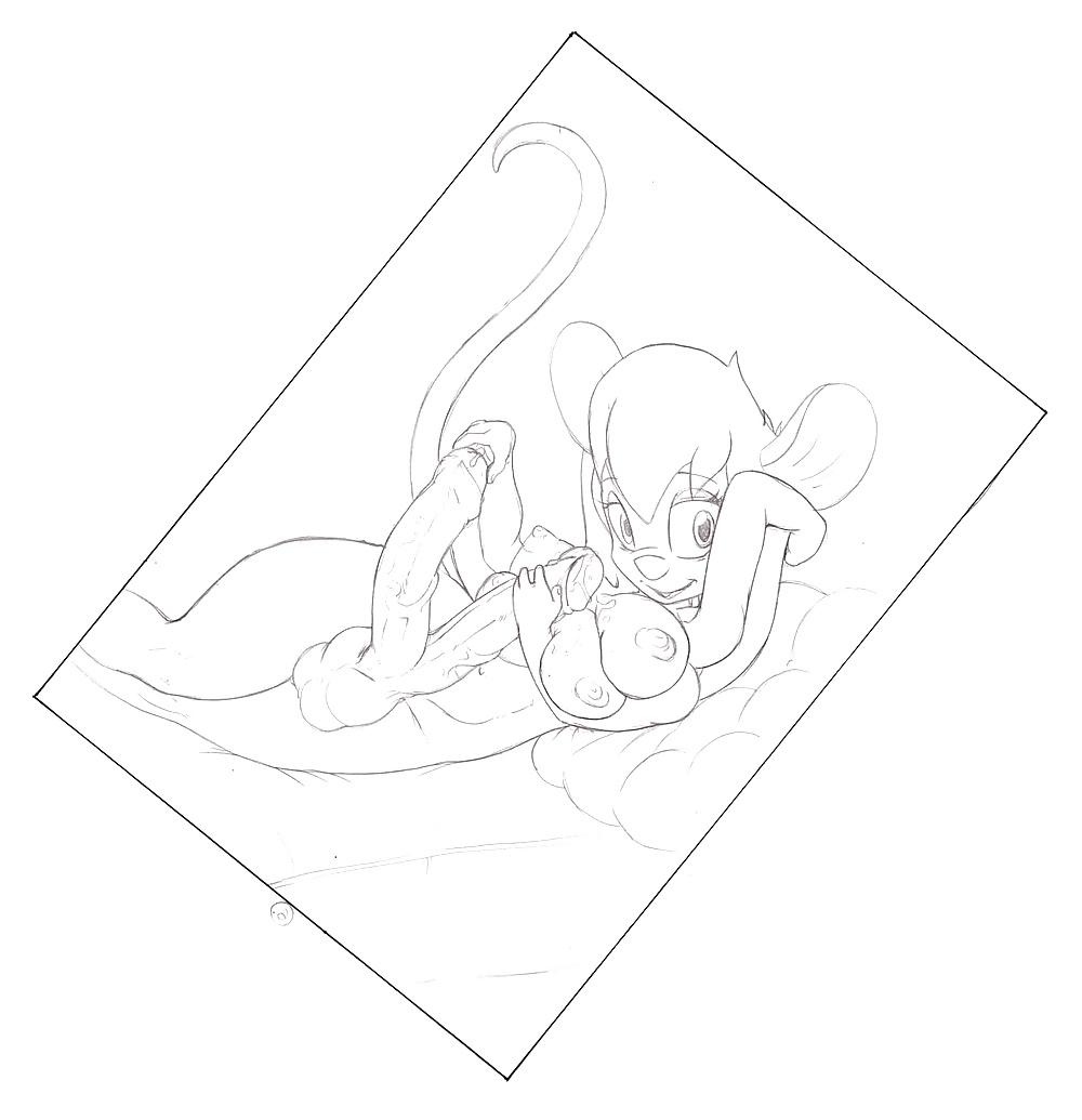 8P Gadget Hackwrench Dickgirl Comic 