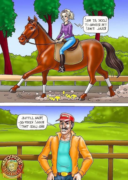 15P Seduced Amanda - Riding a Stallion