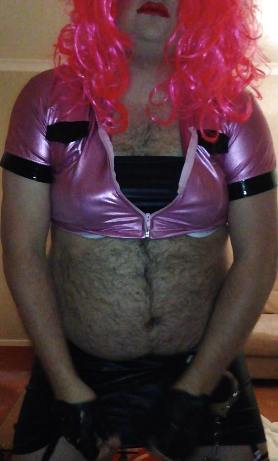 18P Cross dress police woman filthy