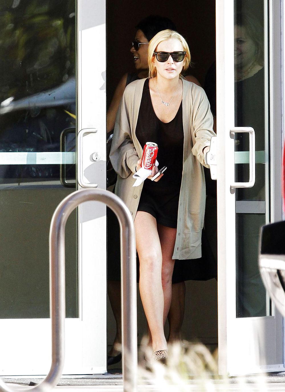 22P Lindsay Lohan see thru at the Downtown Womens Center in LA