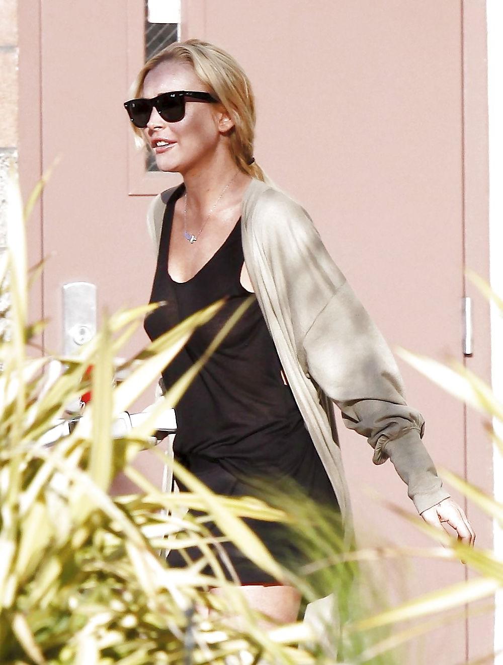 22P Lindsay Lohan see thru at the Downtown Womens Center in LA