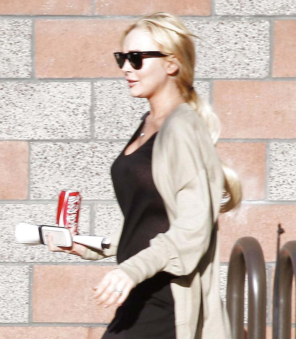 22P Lindsay Lohan see thru at the Downtown Womens Center in LA