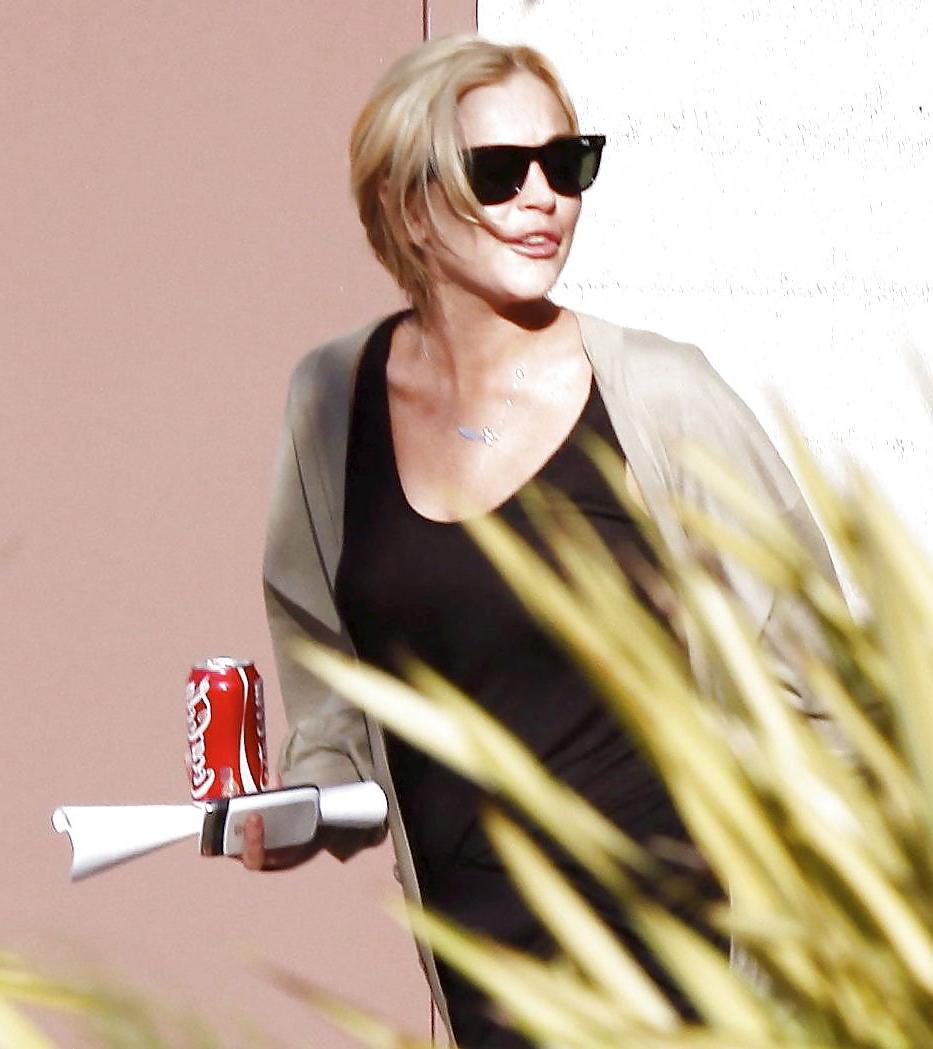 22P Lindsay Lohan see thru at the Downtown Womens Center in LA