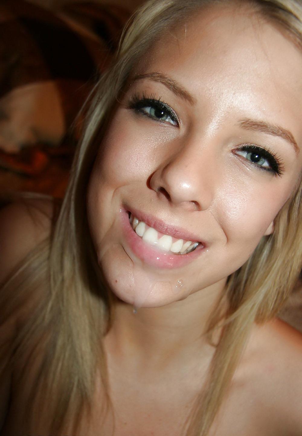 18P Sexy Blonde Babe Self Shot Blowjob Fuck