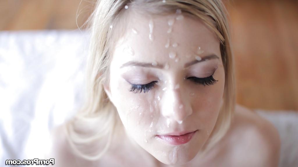 16P Pretty blonde Abigaile Johnson gets a facial cumshot after fucking