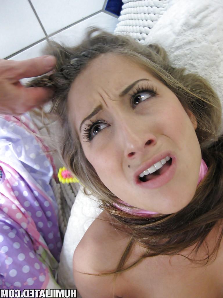 16P Blonde chick Natalia Rossi deepthroats a hard dick gets a messy facial cumshot