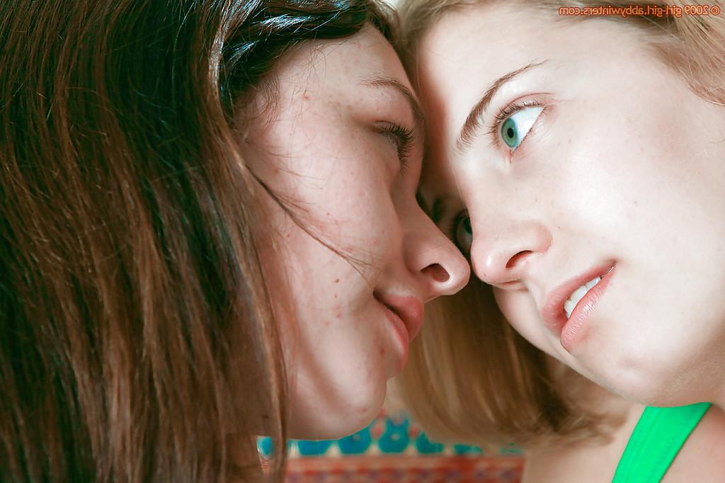 16P Lesbians Carly T and Kara D share kiss before fingering each others pussy