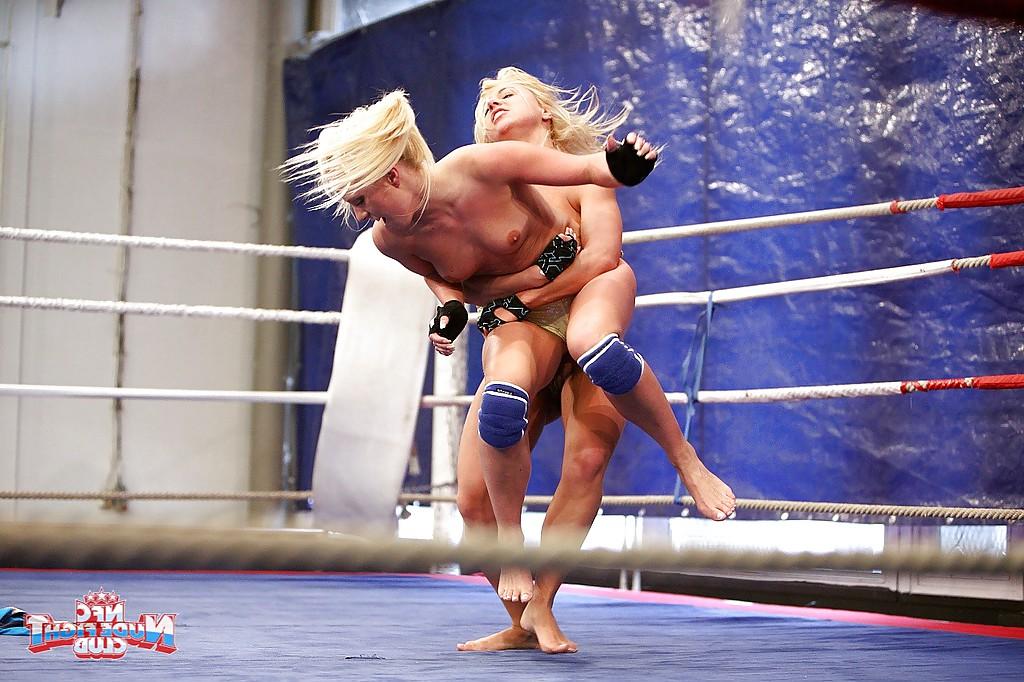 16P Wild women wrestling ends up with passionate lesbian threesome sex
