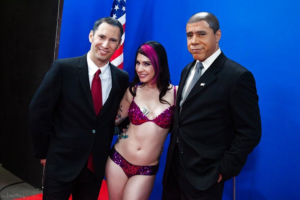 16P Hardcore gangbang is the matter of politics for tattooed secretary